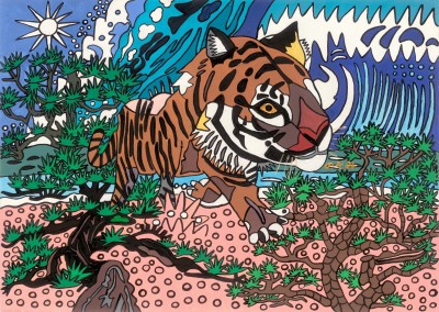 トラさんの波があふれて砂がけっている｜作品紹介｜作品一覧｜アール